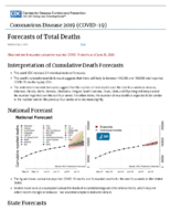 Coronavirus Disease 2019 COVID19 Forecasts of Total Deaths Updated July 2 2020
