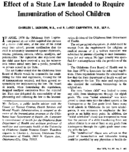 Effect of a state law intended to require immunization of school children