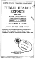 Public Health Reports  v 53 no 37  cover