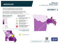 MO Congressional District 02 Stroke and Stroke Centers Map 118th Congress