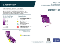 CA Congressional District 24 Stroke and Stroke Centers Map 118th Congress