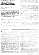 The multilingual videotape project community involvement in a unique health education program