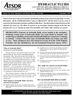 HYDRAULIC FLUIDS  CAS  55957103 68937406 50815844 55962271 66594318 63848942 107028444 28777700