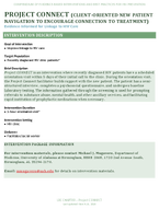 Project Connect CLIENTORIENTED NEW PATIENT NAVIGATION TO ENCOURAGE CONNECTION TO TREATMENT EvidenceInformed for Linkage to HIV Care