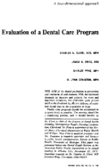 Evaluation of a dental care program