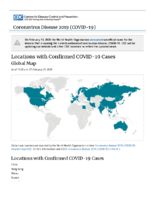 Locations with Confirmed COVID19 Cases Global Map as of 1100 AM ET February 21 2020