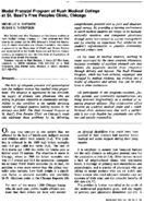 Model prenatal program of Rush Medical College at St Basils Free Peoples Clinic Chicago