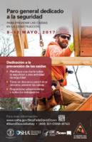 Paro general dedicado a la seguridad para prevenir las cadas en la construccin 8  12 mayo  2017