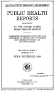 Public Health Reports  v 53 part 2 numbers 2652 JulyDecember 1938  index