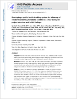 Developing a public healthtracking system for followup of newborn screening metabolic conditions a fourstate pilot project structure and initial findings