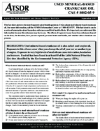 Used mineralbased crankcase oil  CAS  8002059