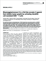 Rhamnogalacturonan II is a Tolllike receptor 4 agonist that inhibits tumor growth by activating dendritic cellmediated CD8 T cells