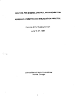 Advisory Committee on Immunization Practices records of the meeting held on June 1617 1999