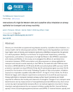 Interactions of a highfat Western diet and crystalline silica inhalation on airway epithelial ion transport and airway reactivity