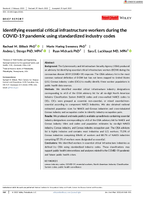 Identifying essential critical infrastructure workers during the COVID19 pandemic using standardized industry codes