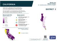 CA Congressional District 02 Stroke and Stroke Centers Map 118th Congress