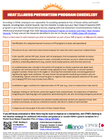 HEAT ILLNESS PREVENTION PROGRAM CHECKLIST