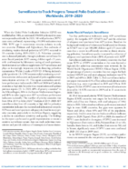 Surveillance to Track Progress Toward Polio Eradication  Worldwide 20192020