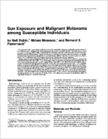 Sun Exposure and Malignant Melanoma among Susceptible Individuals