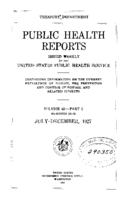 Public Health Reports  v 42 part2I nos 26 to 52 JulyDecember 1927  cover
