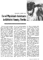 Use Of Physicians Assistants In Gilchrist County Florida