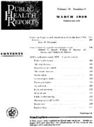 Public Health Rep v 75 no 3  table of contents
