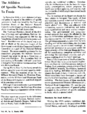 The addition of specific nutrients to foods