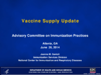 Vaccine supply update