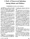 A study of gonococcal infections among infants and children