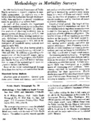 Methodology in morbidity surveys