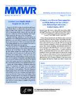 MMWR Morbidity and Mortality Weekly Report Vol 64 No 32 August 21 2015