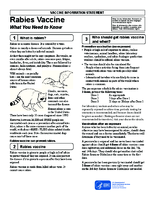 Rabies vaccine  what you need to know