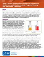 Blood Culture Contamination An Overview for Infection Control and Antibiotic Stewardship Programs Working with the Clinical Laboratory
