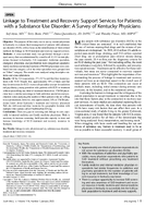 Linkage to Treatment and Recovery Support Services for Patients with a Substance Use Disorder A Survey of Kentucky Physicians