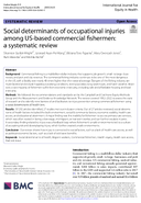 Social Determinants of Occupational Injuries Among USBased Commercial Fishermen A Systematic Review
