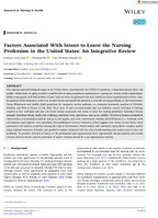 Factors Associated with Intent to Leave the Nursing Profession in the United States An Integrative Review