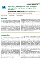 Impacts of Coordinating the Colors of Flashing Warning Lights and Vehicle Markings on Driver Perception