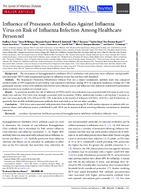 Influence of Preseason Antibodies Against Influenza Virus on Risk of Influenza Infection Among Healthcare Personnel