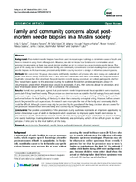 Family and community concerns about postmortem needle biopsies in a Muslim society