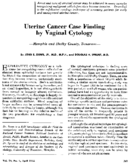 Uterine cancer case finding by vaginal cytology
