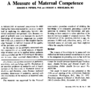 A measure of maternal competence