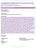 COMBINED INTERVENTION STRATEGIES CIS