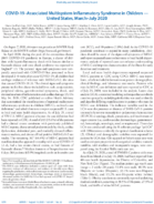 COVID19Associated Multisystem Inflammatory Syndrome in Children  United States MarchJuly 2020