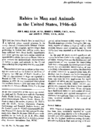 Rabies in man and animals in the United States 194665