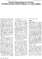 Financial expenditures for the care of cerebrovascular disease patients in an urban setting