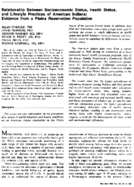 Relationship between socioeconomic status health status and lifestyle practices of American Indians evidence from a Plains reservation population
