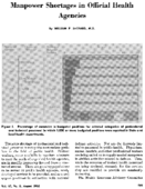 Manpower shortages in official health agencies