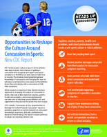 Opportunities to Reshape the Culture Around Concussion in Sports New CDC Report