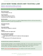 2010 NEW YORK STATE HIV TESTING LAW