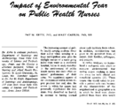 Impact Of Environmental Fear On Public Health Nurses